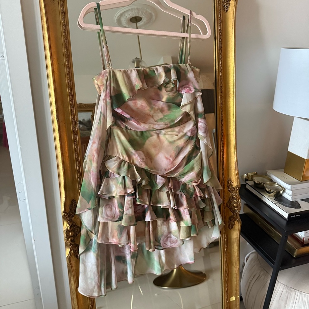 Floral Ruffle Mini Dress - Picture 8 of 10